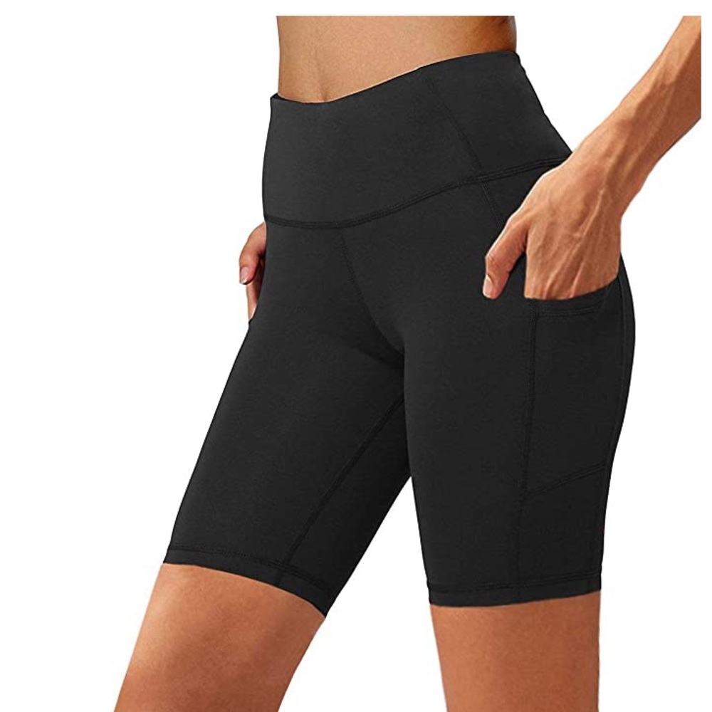 High Waist Legging Biker Shorts with Pockets
